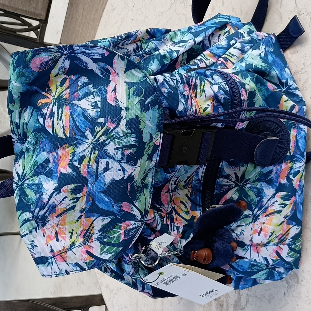 Kipling Keeper Medium Drawstring Backpack - Summery Dream